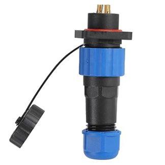 Waterproof Socket, Oxidation-Resistant M16 x 1.5 mm, Good Sealing Square Power Connection, IP68 Protection for Electronic Devices (6-Core (250V 5A))