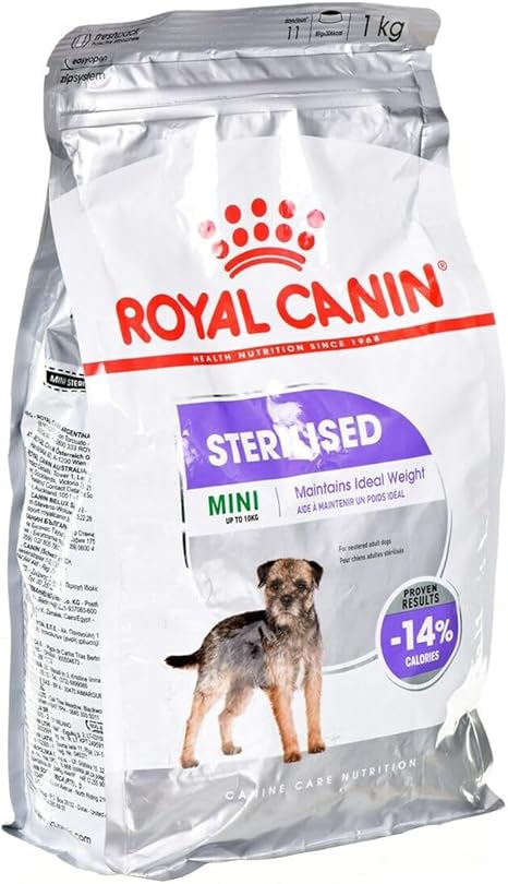Royal Canin CCN Sterilised Mini | 1 kg | Complete Food for Small Dogs | For Adult and Neutered Small Dogs with Tendency to Weight Gain | Dry Food