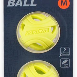 SKIPDAWG Breezy Dog Ball, Lightweight Ball with Breathable Rib Structure, Ideal for Fetch, Very Good for Ball Slingshot [Set of 2]