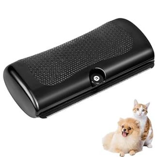 Paw Moon Fur Wonder Brush, Dog Pet Hair Removal for Undercoat & Coat Change, Fur Wonder Brush for Dogs & Cats and Other Pets (Black)