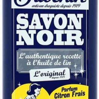 Black soap with linseed oil, fresh lemon fragrance