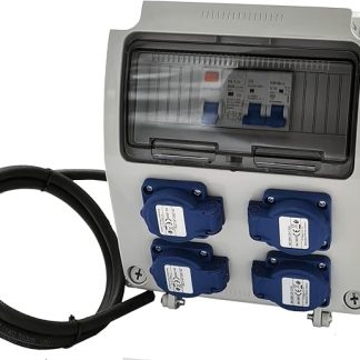 Construction Site Case Single Phase IP54 - IK08-4 Sockets NF 2P+T - 50Hz - 16A NF - 250V - 9 Modules