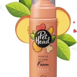 Pet Head Dog Grooming Deodoriser Foam, Quick Fix Foam, for A Simple Dry, Waterless Shampoo for All Dogs Peach, 200 ml, 90442A, 200 ml (Pack of 1)