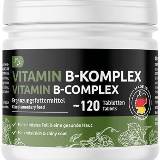 GreenPet Vitamin B Complex Dog 120 Tabs - Provides Essential B Vitamins for Dogs (B1, B2, B3, B5, B6, B9 & B12), Vitamin Tablets with Folic Acid, Up to 4 Months