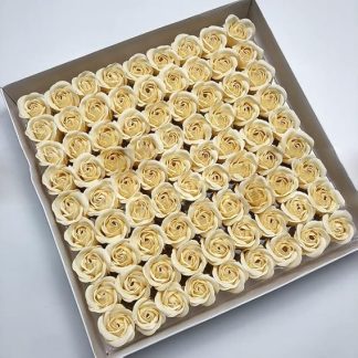 81 x Rose Bath Body Flower Soap Scented Rose Flower Essential Wedding Flower Champagne