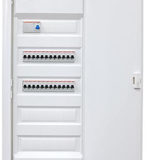ABB (STRIEBEL&JOHN) Distributor Flush-Mounted 5 Rows UK660N4 Ready for Connection Wired with Terminal Block Assembly ABB 1x FI 4-Pin + 24x LS B16A