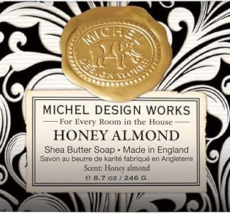 Michel Design Works 9-Ounce Bath Soap Bar, Honey Almond, Large