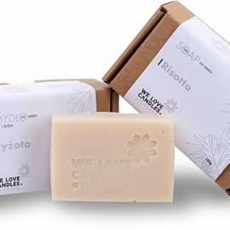 We love Candles Hand Body and Face Soap 100 g, Moisturising and Nourishing, Basmati Rice Fragrance 100% Plant-Based, Vegan, Natural Composition, Gentle Natural Organic Ingredients