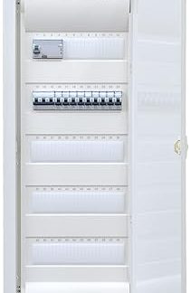 Hager Cavity Wall Distributor 5 Rows VH60NC Ready for Connection Wired with Terminal Block Legrand 1x FI 4-Pin + 1x 3-Pin + 9x 1-Pin LS B16A