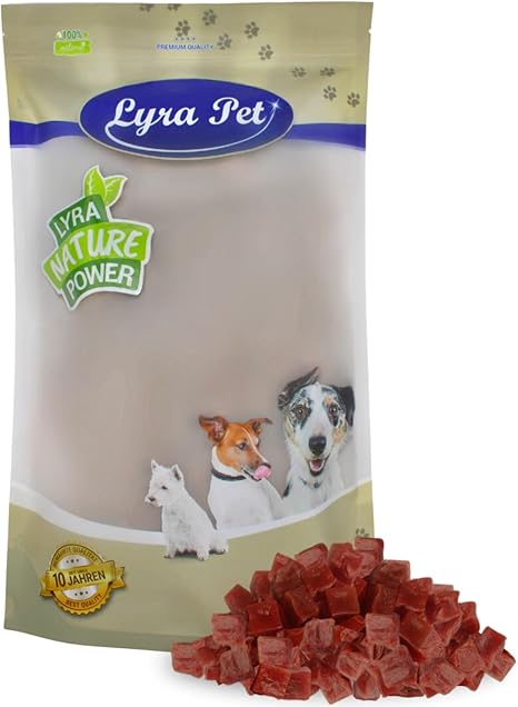 Lyra Pet® 1 kg Duck Breast Cube, Chew Snack from the Duck, Ideal Reward and Training Snack, Treat Also for Puppies and Older Dogs, Protein Rich and Low Fat, Resealable