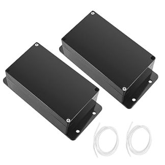 Electronic Junction Box, Pack of 2 ABS Cable Housing Distribution Box, Electronic Project Box, 100 x 68 x 50 mm Junction Box with Fixed Ear, for Indoor Outdoor Electronic Cables