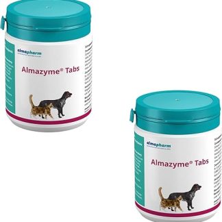 almapharm Almazyme Tabs, Double Pack, 2 x 125 Tabs, Supplementary Feed for Dogs and Cats, to Support Enzymatic Digestion, with Pancreatic Powder