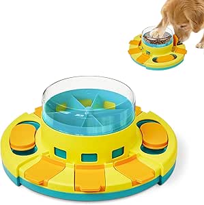Potaroma Dog Toy Intelligence, Dog Intelligence Toy 2 Levels Puzzle Toy, Slow Feeder & Treat Food Toy, Suitable for Small, Medium & Large Dogs, 10.7 cm Height