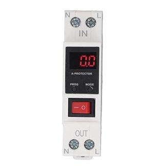 Fafeicy Self-Restoring Overcurrent Protection, Single Phase DIN Rail Mount Switch with Automatic Reset and Fast Response for Home and Industrial Use