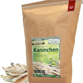 ORIGINAL LECKERLIES Rabbit Ears with Fur, 2 kg, Natural Gut Cleaner, Protein Rich, Natural Rabbit Ears with Fur, Ideal for Allergy Sufferers and Gastric Sensitive Dogs