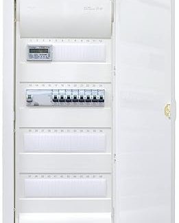Hager Flush-Mounted Distributor with Counter 4-Row VU48NC I Ready for Connection Wired with Terminal Block I Equipment Legrand 1x FI 4-Pin + 8x LS B16A