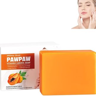 Handmade Soap from Goat Milk with Vitamin C and Papaya, Cleansing Papaya Soap, Brightening Soap, Exfoliating Soap Made of Goat Milk, Smooth, Clean Skin