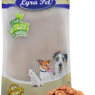 Lyra Pet® 1 kg chicken chips, chew snack from chicken, treats also for puppies and older dogs, well tolerated reward and training snack, chew item in resealable bag