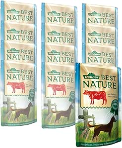 Dehner Best Nature Adult Dog Food, Beef and Spaetzle with Carrots, in Bag, 12 x 150 g (1.8 kg)