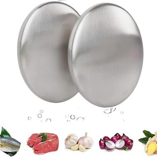 Kiuiom Odour-neutralising, brushed stainless steel soap, 2 pieces for removing odour onions, fish, garlic, strong odours from hands, kitchen aid