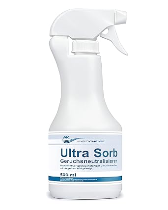 Ultra Sorb Odour Eliminator – Odour Neutraliser for Extreme Cases – Odour Remover Absorbs Even Stubborn Odours – Odour Eliminator Ready to Use – AK VARIOCHEMIE, Made in Germany