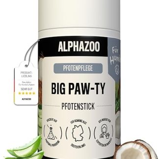 alphazoo Big Paw-ty Paw Stick 25 g - Paw Care for Dogs - Paw Balm Against Dry Paws - Protection Against Cold, Road Salt & Drying - Natural Care with Coconut Oil, Shea Butter & Aloe Vera
