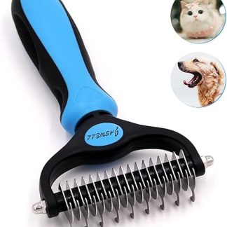 Jaswell Undercoat Brush Detangling Curry Comb for Dogs and Cats with Medium to Long Hair - Undercoat Brush Against Tangles and Undercoat