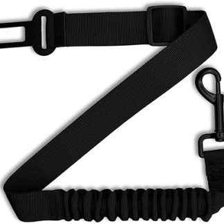 EASERIA Dog Seat Belt for Car, Premium Dog Seat Belt, Elastic Dog Seat Belt with Back Absorption, Adjustable Length 54-72 - 90 cm, for Small and Medium Dogs and All Car Types, Black