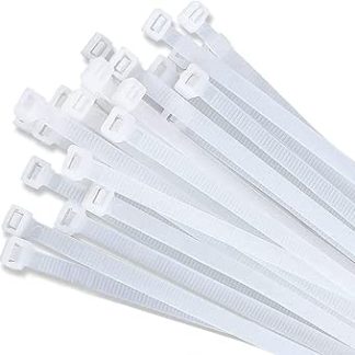 16 White Cable Ties 100 Per Pack Plastic Ties Uses 3 Latches for Stronger Locks with 60lb Tensile Strength