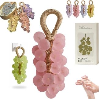 Grape Soap on a Rope Personalised Original Handmade Crystal Grape Soap Gentle Cleansing Soaps Unique Decorative Soaps Hand Washing Fresh Air