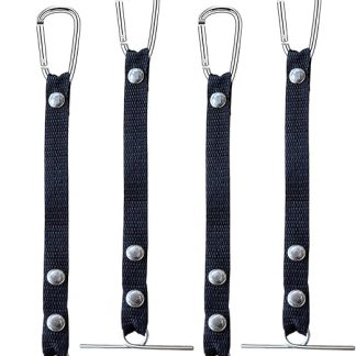 Tape Holder Chain, 4 Pieces Polyester Electrical Tape Chain Strap - Storage & Home Organisation, Gadget Organiser with Clip Strip for Warehouse Construction Drywall Car Automotive Electrician
