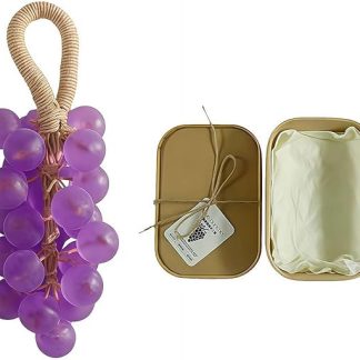 Handmade Crystal Grape Soap, Grape Soaps on a Rope, Cold Process Bath Rod for Hand Washing, Unique Gift and Home Decoration