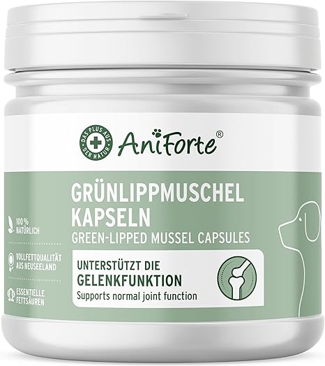 Aniforte Green-Lipped Mussel Capsules Pack of 300 – Natural product for Dogs