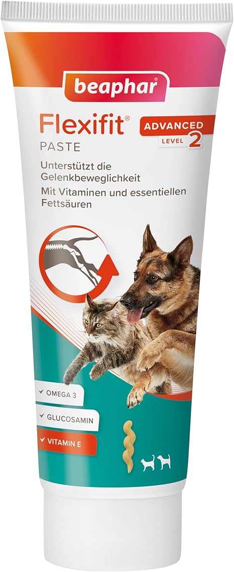 Beaphar Beaphar, Flexifit paste for dogs and cats, supports joint mobility and vitality, with vitamin C, glucosamine, omega 3 and vitamin E, 250 g