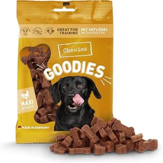 Chewies Dog Treats Training Maxi Poultry Little Bones - 200 g - Dog Snacks Sugar-Free and High Meat Content - Ideal as a Training Treat for Your Dog