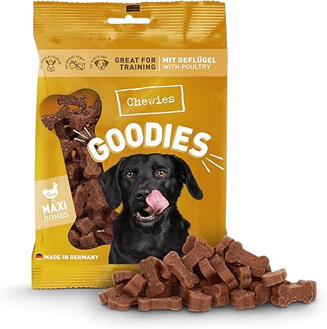 Chewies Dog Treats Training Maxi Poultry Little Bones - 200 g - Dog Snacks Sugar-Free and High Meat Content - Ideal as a Training Treat for Your Dog