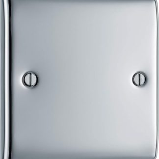 BG Electrical NPC94 Nexus Metal Polished Chrome 1 Gang Blank Plate