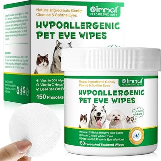 Onznoz Dog Eye Wipes, Pack of 150, Tear Stain Wipes, for Dogs and Cats, Pre-Soaked & Textured Dog Wipes for Eyes, Prevents Eye Infections, Soft and Skin-Friendly