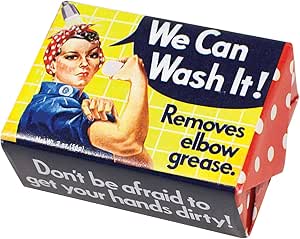 We Can Wash It Rosie the Riveter Soap - 1 Mini Bar of Soap - Made in the USA