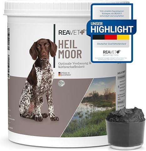 ReaVET Healing Moor for Dogs 1.3 kg - Improves Faecal Texture, Optimal Digestion, Immune System, Gastrointestinal Activity, Appetite Stimulation I Natural Healing Clay Moor Dog