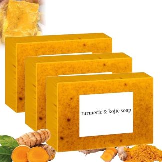 Lemon Turmeric Koji Soap, Turmeric Soap Against Dark Spots, Moisturises, Nourishes the Skin, Exfoliates Improves Skin Tone, for All Skin Types
