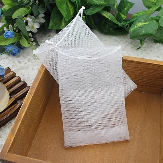 Soap Net - 1/10/20/50 Pieces Exfoliating Drawstring Soap Bag, Soap Net Bag, Soap Mesh Bag, Soap Bag Used for Soap Foams