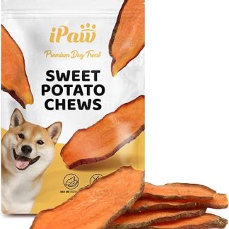 iPaw Sweet Potato Chews for Dogs - A Single Ingredient Dog Snack for Vegetarians, 100% Natural Food Grade, Ideal as Puppy Chews, Raw Skin Alternative, Easily Digestible