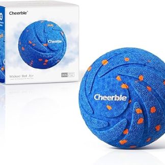 Cheerble Interactive Dog Ball - Wicked Ball Air Self Moving Dog Ball, Intelligent Interactive Dog Toy with 3 Play Modes, Birthday Gift with LED Lights - Blue