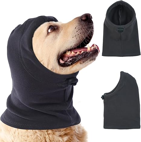 Katzinst Dog Tube Scarf for Neck, Ear Protection, Dog, Anxiety Relief and Soothing Dog Ears, Pet Tube Scarf, Reduces Noise, Protect Ear Skin, Grey, L