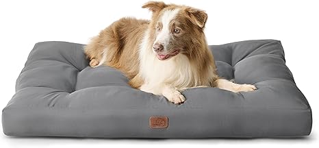 BEDSURE Washable Dog Cushion, 111 x 89 cm, Dog Mattress, Waterproof, XXL, for Large and Medium Dogs, Outdoor Padded Dog Mat, Grey, 10 cm Height, Large XL Dog Bed for Pets