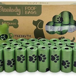 Blanlody Dog Waste Bags 450 Bags for Dogs Biodegradable Dog Bag with Fragrance 28 Rolls 30 x 22 cm Dog Bags and Waste Bag Dispenser