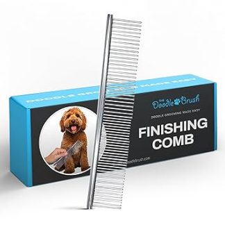 The Doodle Brush - Dog Comb, Pet Comb for Goldendoodles, Labradoodles & Dogs with Medium & Long Hair, Dog Comb Poodle, Metal Comb, Metal Comb Dog, Dog Comb Long Hair, Metal Grooming Comb