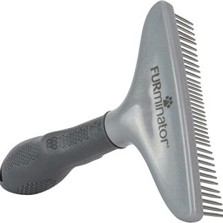 FURminator Rake Comb for Long Haired Dogs and Cats Brush for Prevention of Knots and Tangled Hair, Version 2.0, klar