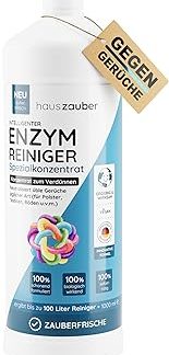 hauszauber - Enzyme Cleaner Concentrate - Strong Odour Remover, 1000 ml, Against Urine, Cat Urine, Dog Urine, Faeces - Odour Neutraliser - Magic Freshness